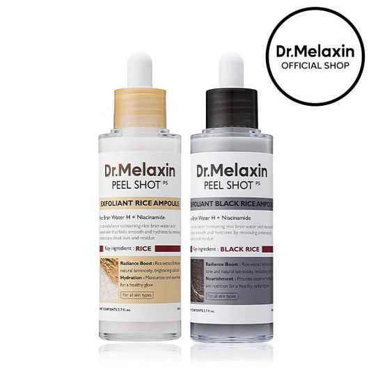 Peel Shot Ampoule Duo (white+black) - Dr.Melaxin